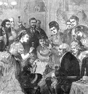 Jackson M Prints: The Toast of the Evening, drawn by A. Hunt, 1872. Creator: Unknown