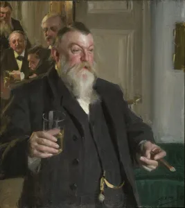 Toasting Prints: A Toast in the Idun Society, 1892. Creator: Anders Leonard Zorn