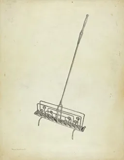 Wafer Iron Prints: Toast Rack, c. 1938. Creator: Bernard Westmacott