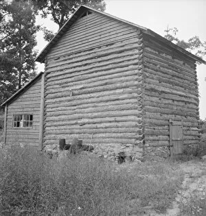 Timber Gallery: Tobacco barn and shed, Person County, North Carolina, 1939. Creator: Dorothea Lange