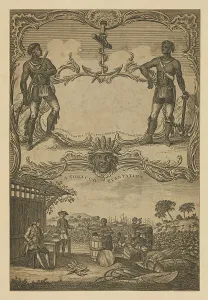 Slaves Prints: A tobacco plantation, 1745. Creator: Unknown artist