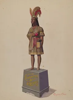 Eugene Croe Gallery: Tobacco Store Figure, 1935 / 1942. Creator: Eugene Croe