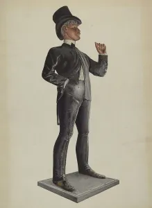 Tobacconist Prints: Tobacco Store - Male Figure, c. 1937. Creators: Donald Donovan, Harold Bliss