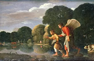 Raphael Gallery: Tobias and Angel, 1578-1610. Artist: Adam Elsheimer