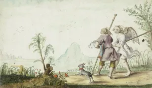 Unaware Prints: Tobias and the angel, 1655. Creator: Gesina ter Borch