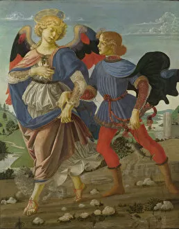 Book Of Tobit Gallery: Tobias and the Angel, ca 1470-1475. Creator: Verrocchio, Andrea del (1437-1488)