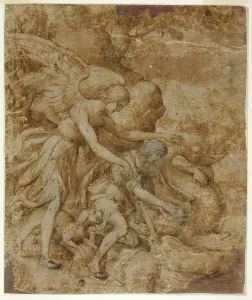 Tobias and the Angel Raphael, c.1605. Creator: Jacopo Ligozzi