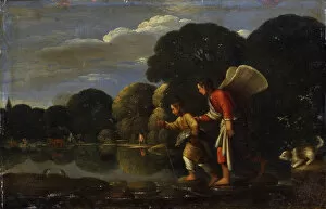 Book Of Tobit Gallery: Tobias and the Archangel Raphael returning with the Fish, End of 16th century