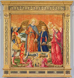 Symbolic Prints: Tobias and Three Archangels, 1471. Creator: Neri di Bicci