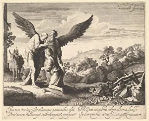 Tobias Blessed by Blind Tobit, 1620-41. Creator: Jan van de Velde II Tobias Blessed by Blind Tobit, 1620-41. Creator: Jan van de Velde II
