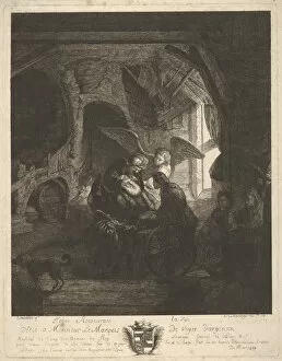 Returning Collection: Tobias Returning Sight to His Father, 1755. Creator: Antoine de Marcenay Ghuy