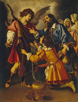 Archangel Raphael Gallery: Tobiass Farewell to the Angel, First third of 17th cen.. Artist: Bilivert, Giovanni (1585-1644)