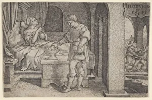 Jews Gallery: Tobiolus Makes a Propitiatory Sacrifice, from The Story of Tobias, 1543
