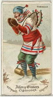 Dude Gallery: Toboggan, from Worlds Dudes series (N31) for Allen & Ginter Cigarettes, 1888