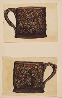 Toby Mug Set (2 pieces), c. 1936. Creator: John Cutting