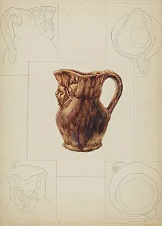 Toby Jug Prints: Toby Pottery Jug, c. 1938. Creator: Katharine Merrill