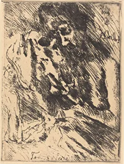 Corinth Lovis Prints: Tod und Weib (Death and the Woman), 1921 (published 1922). Creator: Lovis Corinth