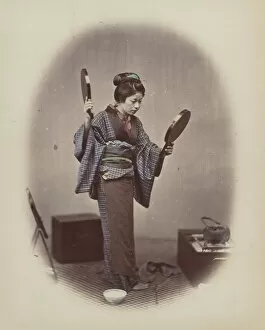 Hairdo Collection: At Her Toilet, 1868. Creator: Felice Beato