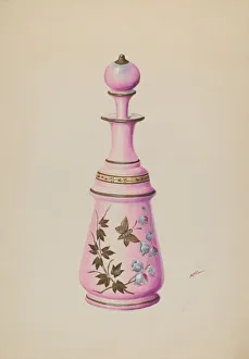 Toilette Collection: Toilet Bottle, c. 1937. Creator: Charles Moss