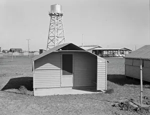 Water Tower Prints: Toilet facilities at Westley camp, California, 1939. Creator: Dorothea Lange