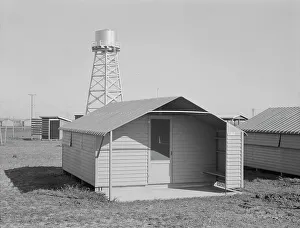 Water Tower Prints: Toilet facilities at Westley camp, California, 1939. Creator: Dorothea Lange