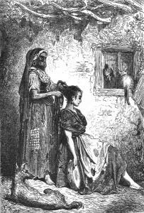 Toilet of Gipsy girl at Diezma; Notes on Spain, 1875. Creator: Unknown