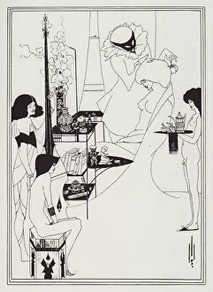 Commedia Dellarte Gallery: The Toilette of Salome, I, 1893. Creator: Aubrey Beardsley