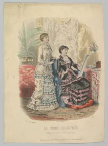 Colin Prints: Toilettes de Mme. L. Massieu, from La Mode Illustree, 1881