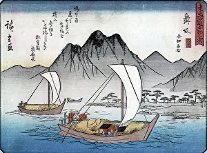 Maisaka Prints: Tokaido gojo santsugi. Maizaka. Plate No 31, c1838. Creator: Ando Hiroshige