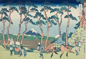 Woodcutcolour Woodblock Print Prints: Tokaido Hodogaya, from the series Thirty-six Views of Mount Fuji (Fugaku)