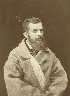 Political Prisoner Prints: Tokhashanski, half-length portrait, facing right, between 1870 and 1886. Creator: Unknown