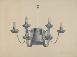 Bracket Gallery: Tole Candle Wall Bracket, c. 1940. Creator: Davids De Vault