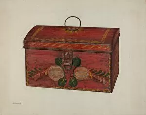 Storage Collection: Toleware Box, c. 1940. Creator: Charles Henning