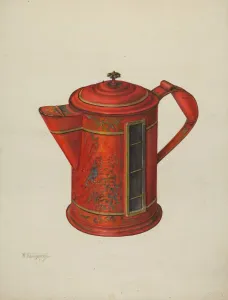 Toleware Coffee Pot, 1935 / 1942. Creator: Nicholas Acampora