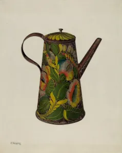 Toleware Coffee Pot, 1935 / 1942. Creator: Charles Henning