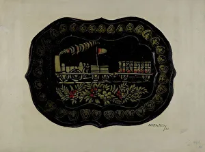 Toleware Tin Tray, 1936. Creator: Eugene Shellady
