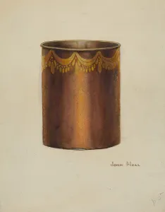 Toleware Vase, c. 1941. Creator: John Hall