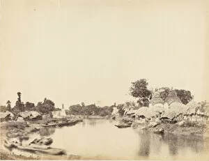 Calcutta Collection: [Tollys Nullah, Calcutta], 1850s. Creator: Captain R. B. Hill