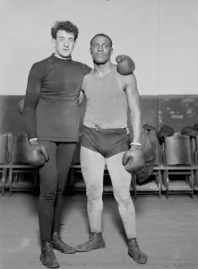 Heavyweight Prints: Tom Kennedy and Joe Jeanette, between c1910 and c1915. Creator: Bain News Service