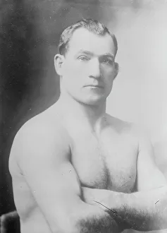 Tom Sharkey without shirt, 1910. Creator: Bain News Service