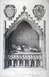 Albemarle Prints: The tomb of Avaline, Countess of Lancaster, Westminster Abbey, London, 1666. Artist