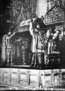 Tomb of Christopher Colombus, (19th century), 1920s. Artist: Unknown Tomb of Christopher Colombus, (19th century), 1920s. Artist: Unknown