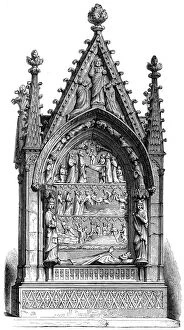 Images Dated 6th November 2007: Tomb of Dagobert I (603-689), Merovingian king, Basilisque Saint-Denis, 1849