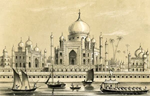 Akbar Collection: The tomb of the favourite Sultan of Akbar Khan at Agra, 1847
