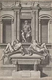 Cornelis Cort Gallery: The Tomb of Giuliano de Medici from The Tombs of the Medici, 1570