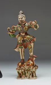 Glaze Prints: Tomb guardian, early 700s. Creator: Unknown