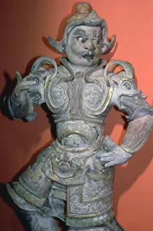 Guardian Prints: A tomb guardian or lokopala, protector of the dead, Tang dynasty, China, 618-906