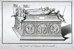 Henry Vii Gallery: Tomb of Henry VII and Queen Elizabeth in the kings chapel, Westminster Abbey, London, c1750