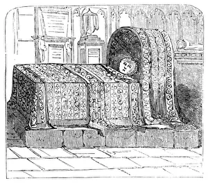 Stuart James Charles Prints: Tomb of the Infant Daughter of James I, in Westminster Abbey, 1857. Creator: Unknown