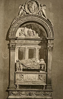 Images Dated 16th April 2008: The tomb of Leonardo Bruni (c1369-1444), Basilica of Santa Croce, Florence, 1882